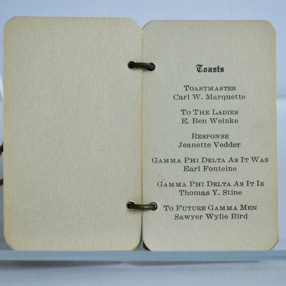Antique 1925 Gamma Phi Delta Dance Card 10th Annual Draper Hall Oconomowoc Wisco - Picture 9 of 10